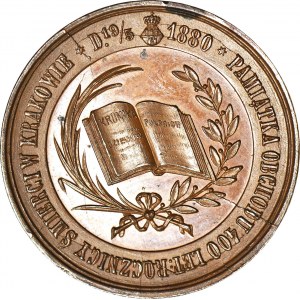 Jan Długosz, Medal 1880 r., 34mm, W. Głowacki, 400-lecia śmierci