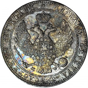 Zabór Rosyjski, 5 złotych = 3/4 rubla 1838, MW, Warszawa, piękne