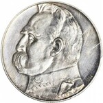 RR-, PRÓBA, 10 złotych 1934, Piłsudski, stempel lustrzany