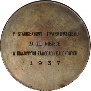 RR-, AEROKLUB II RP, Medal 1937, 60mm, H. Grunwald, Krajowe Zawody Balonowe 1937