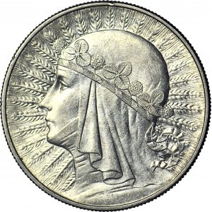 10 złotych 1932, Głowa, Warszawa, mennicza