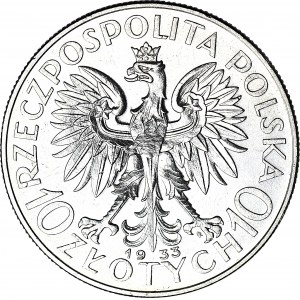 10 złotych 1933, Głowa, mennicza, WSPANIAŁA