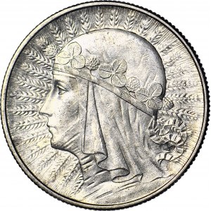 5 złotych 1934, Głowa, mennicza