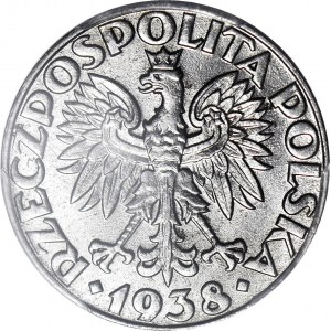 50 groszy 1938 NIENIKLOWANE, RZADKIE, wyśmienite