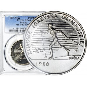 1000 złotych 1987, Zimowe Igrzyska Olimpijskie, PRÓBA, nikiel