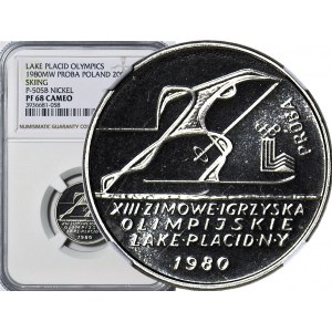 2000 złotych 1980, Lake Placid - Biegacz, PRÓBA dla złota, nikiel