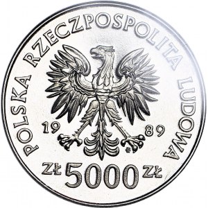 5000 złotych 1989, Westerplatte, PRÓBA, nikiel