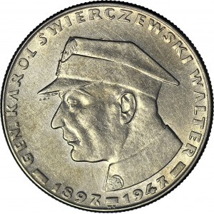 R-, 10 Złotych 1967 Świerczewski, DESTRUKT, skrętka 150 stopni, rzadka