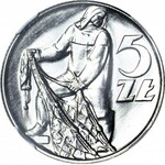 RR-, 5 złotych 1971, Rybak, PROOFLIKE