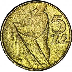 R-, 5 złotych 1973 Rybak, fałszerstwo z epoki w MOSIĄDZU