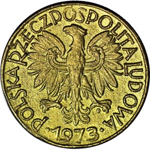 R-, 5 złotych 1973 Rybak, fałszerstwo z epoki w MOSIĄDZU