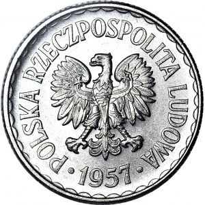 1 złoty 1957, najrzadsze, mennicze