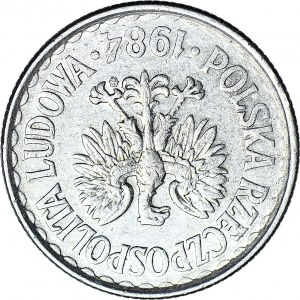 R-, 1 złoty 1984, DESTRUKT, ODWROTKA 180 stopni, rzadkie