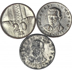 R-, 20 złotych 1974 zestaw trzech fałszerstw z epoki