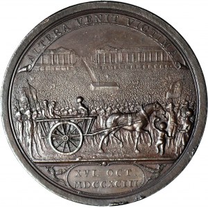 Medal, rewolucja francuska, egzekucja królowej Marii Antoniny, 16 października 1793