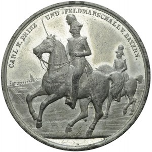 Niemcy, Bawaria, Maximillian II, Medal 1850, piękny