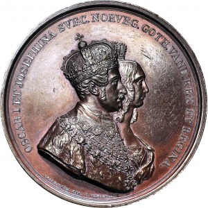 Szwecja, Medal koronacyjny, Oskar I 1844