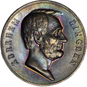 USA, Medal 1865, Abraham Lincoln, 34mm, menniczy