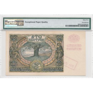 100 złotych 1934, przedruk okupacyjny, b. rzadki w UNC, wyśmienity
