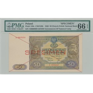 50 złotych 1946, SPECIMEN ser. A 123567