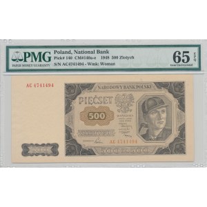 500 złotych 1948, ser. AC