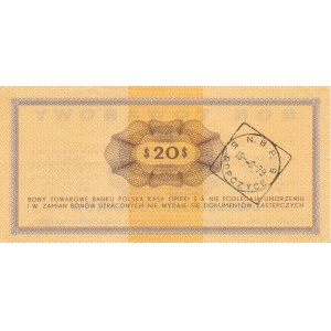 Pewex Bon Towarowy 20 dolarów 1969, ser. Eh