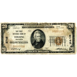 USA, 20 dollars 1929, National Currency, Hibbing, Minnesota, #5745
