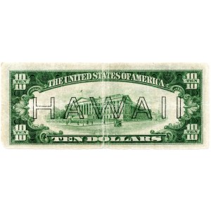 R-, USA, 10 dollars 1934, Hawaii, Federal Reserve Note, rzadkie