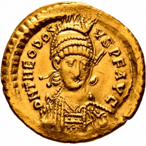 Teodozjusz II 402-450, solidus 443, Konstantynopol