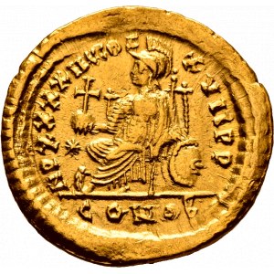 Teodozjusz II 402-450, solidus 443, Konstantynopol