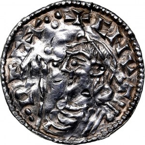 Anglia, Knut 1016-1035, denar typu short cross