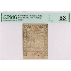 1786 5 Shillings RHODE ISLAND