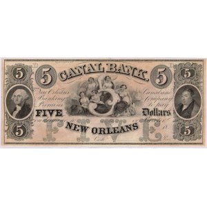 5 dolarów - 1800, The Canal Bank - New Orleans, LOUISIANA