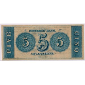 5 dolarów - 1800, The Citizens' Bank - New Orleans, LOUISIANA