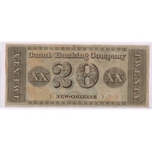 20 dolarów - 1800, The Canal & Banking Company - New Orleans, LOUISIANA