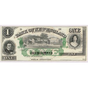 1 dolar - 1800, The Bank of New-England at Goodspeeds Landing - CONNECTICUT