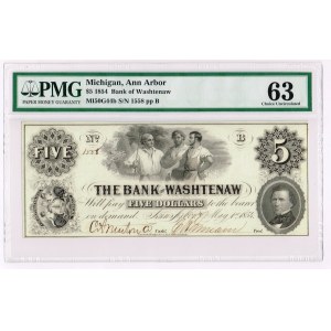 5 dolarów 1854,The Bank of Washtenaw - Ann Arbor, MICHIGAN