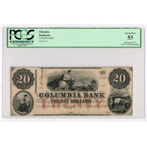 20 dolarów 1852, The Columbia Bank - Washington, D.C.