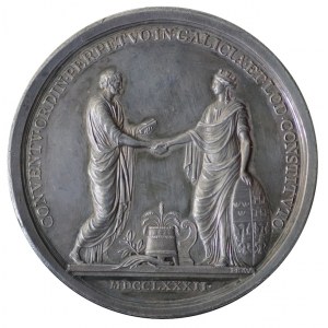 medal upamiętniający rozbiór Polski, 1782