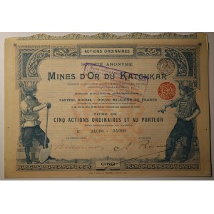 Mines D'Or du Katchkar 1897 Hochdeko Goldmine