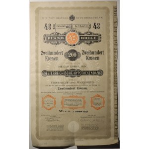 Towarzystwo Hipoteczne, Wiedeń 1913, 4%, 200 koron