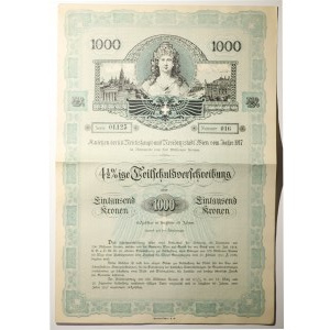 Wiedeń 1917, 41/2%, 1000 koron