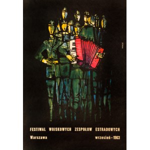 Roman OPAŁKA, Plakat Festiwal Wojskowych Zespołów Estradowych, 1963