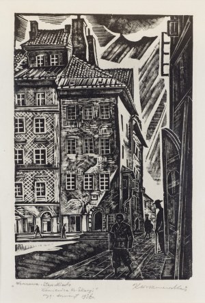 Kazimierz WISZNIEWSKI (1894 - 1960), Warszawa. Stare Miasto. Kamienica ks. Skargi, 1936