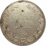 Mikuláš I., 1 1/2 rublu/10 zlatých 1833, Petrohrad - nádhera!