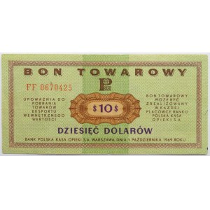 Polska, PeWeX, 10 dolarów 1969, seria FF