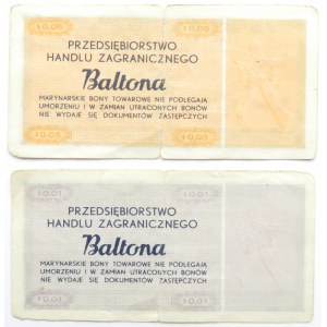 Polska, PRL, Baltona, lot bonów 1 i 5 centów 1973, seria A