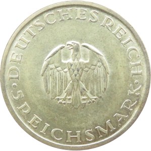 Niemcy, Republika Weimarska, 5 marek 1929 F, Lessing, Stuttgart
