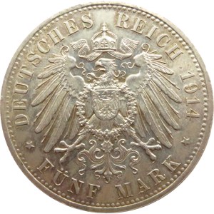 Niemcy, Prusy, Wilhelm II, 5 marek 1914 A, Berlin