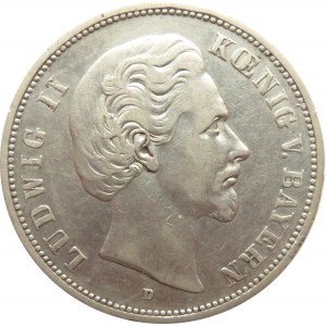 Niemcy, Bawaria, Ludwik II, 5 marek 1876 D, Monachium